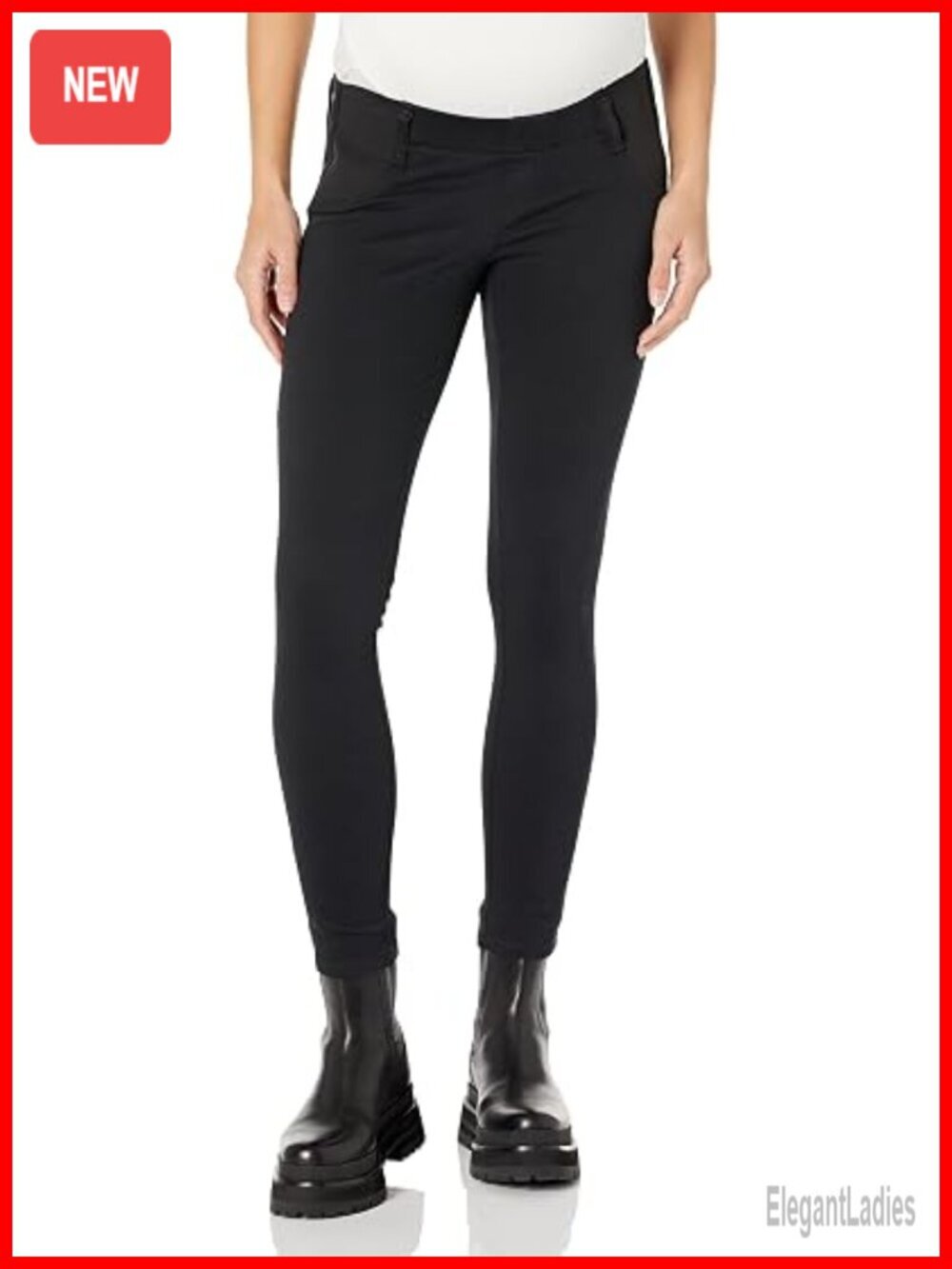 Stretchy Maternity Knit Jeggings, Under Belly, Super Stretch Denim